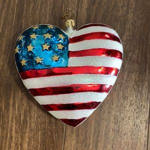 Christopher Radko Brave Heart flag ornament